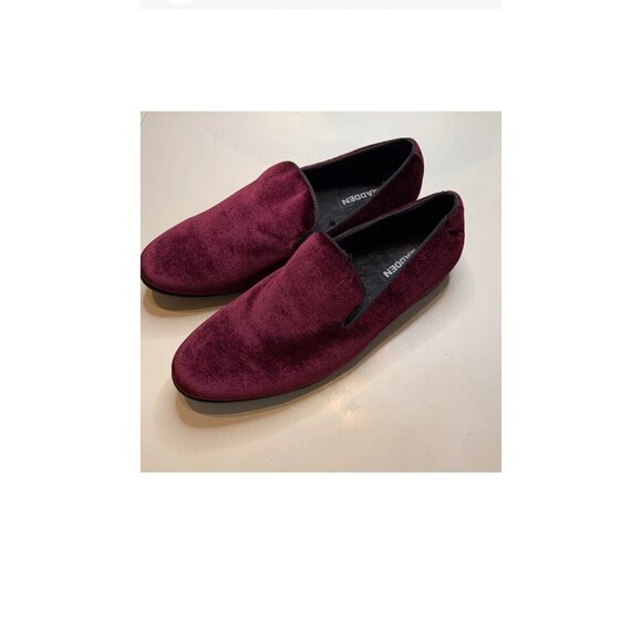 Steve Madden Loafers Men's Size 7.5 Wine Slip On Dress Shoes - Picture 2 of 8